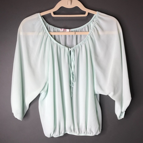 a'gaci Tops - Agaci mint green blouse